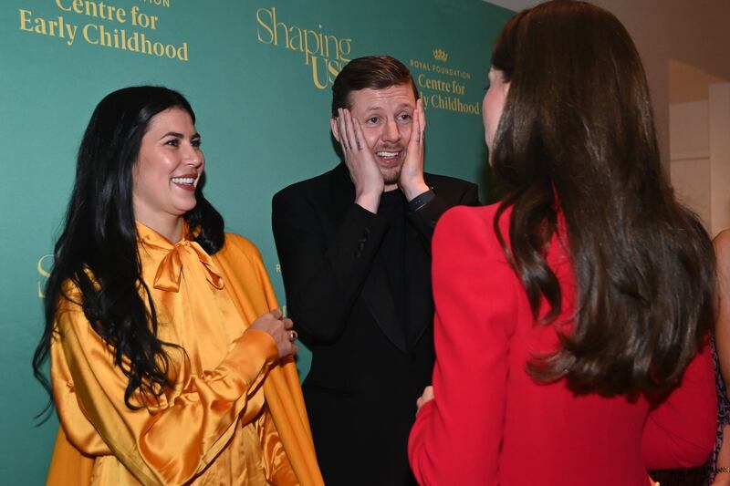 The Princess of Wales speaks with Karima McAdams and Professor Green