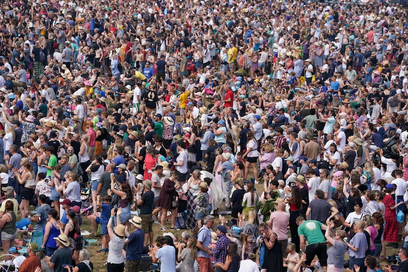 Festival goers at Henham Park, Southwold, Suffolk