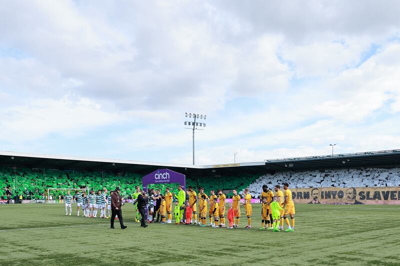 Celtic fans filled three of Livi’s four stands on Sunday