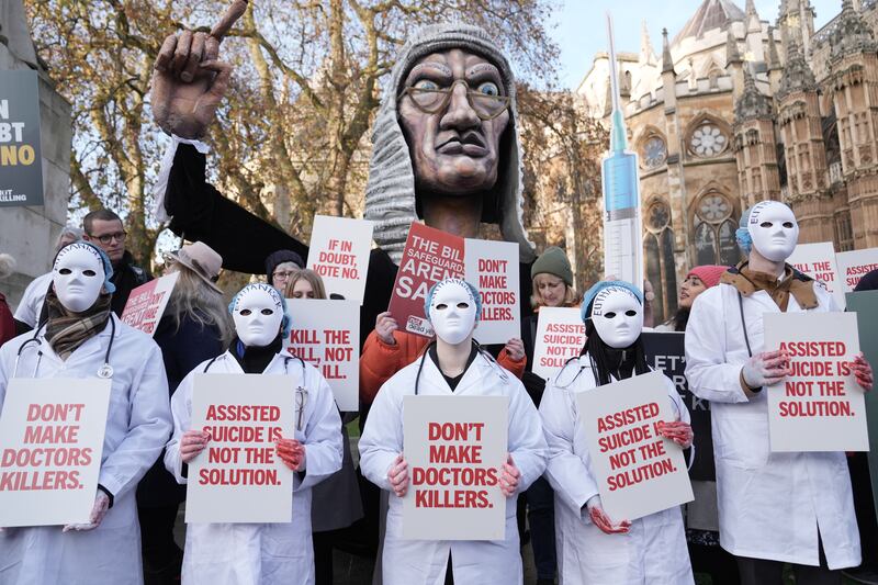 Opposition campaigners outside Parliament on Friday