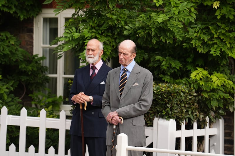 Prince Michael of Kent with his brother the Duke of Kent on the duke’s 89th birthday