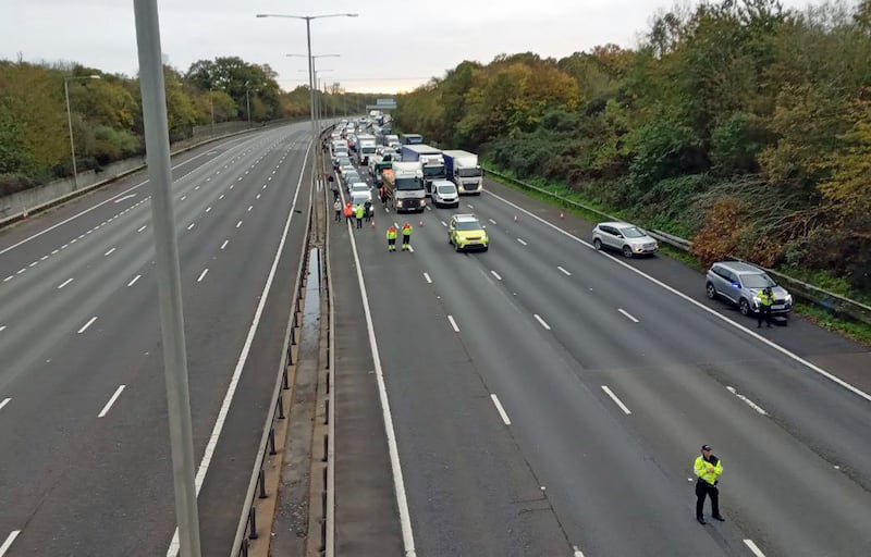 Just Stop Oil took action which led to the closure of parts of the M25