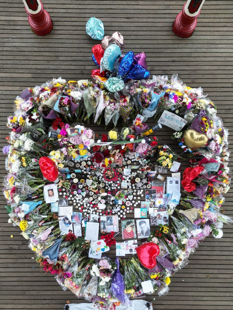 Floral tributes to singer Liam Payne which have been moved by authorities to West Park in his hometown of Wolverhampton