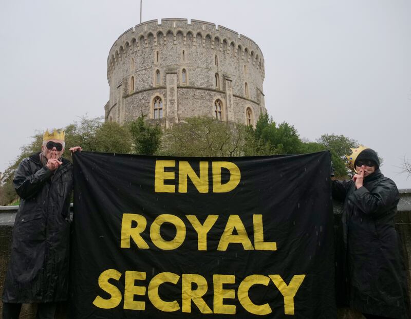 Republic’s protest – with the famous Round Tower in the backdrop – over royal secrecy