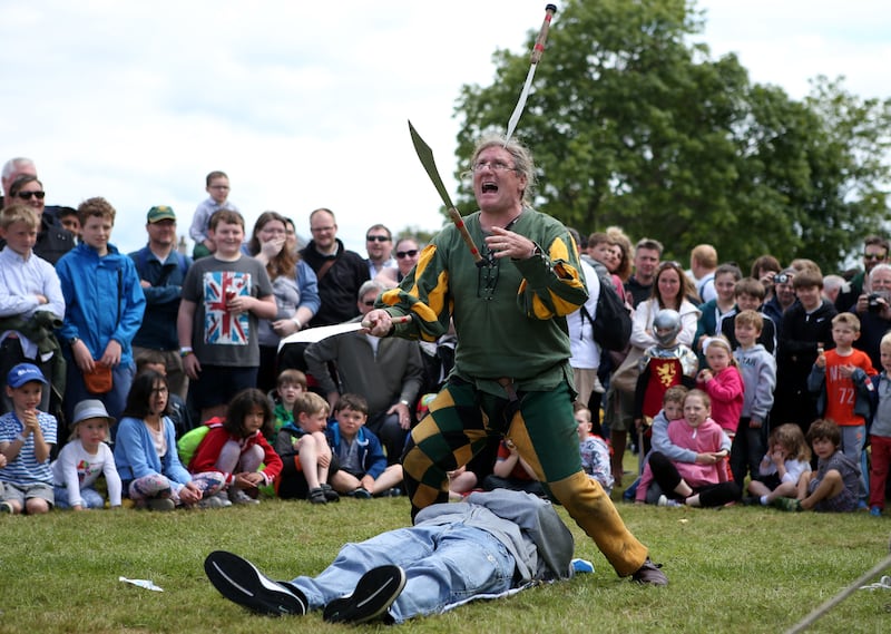 A re-enactment at the Bannockburn site on the 700th anniversary of the battle