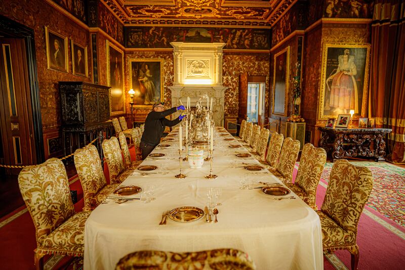 The State Dining Room at Longleat House in Wiltshire