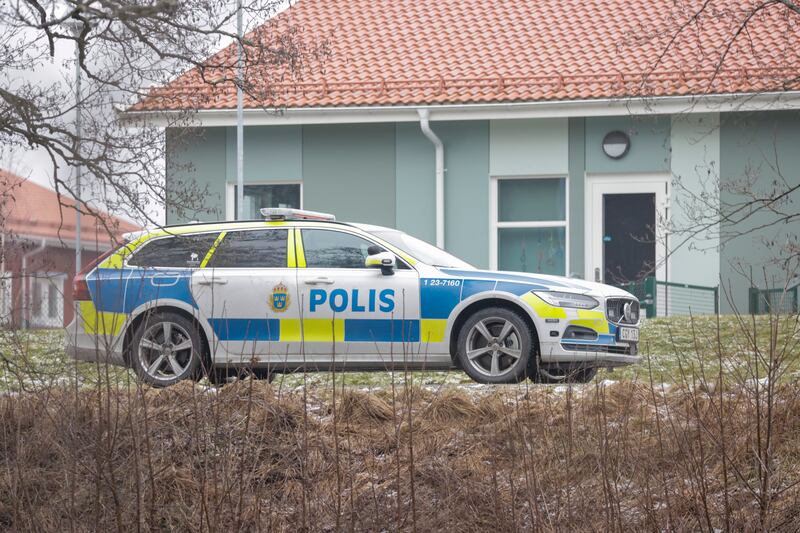 Students sheltered in nearby buildings as police arrived on the scene (Kicki Nilsson/TT News Agency via AP)