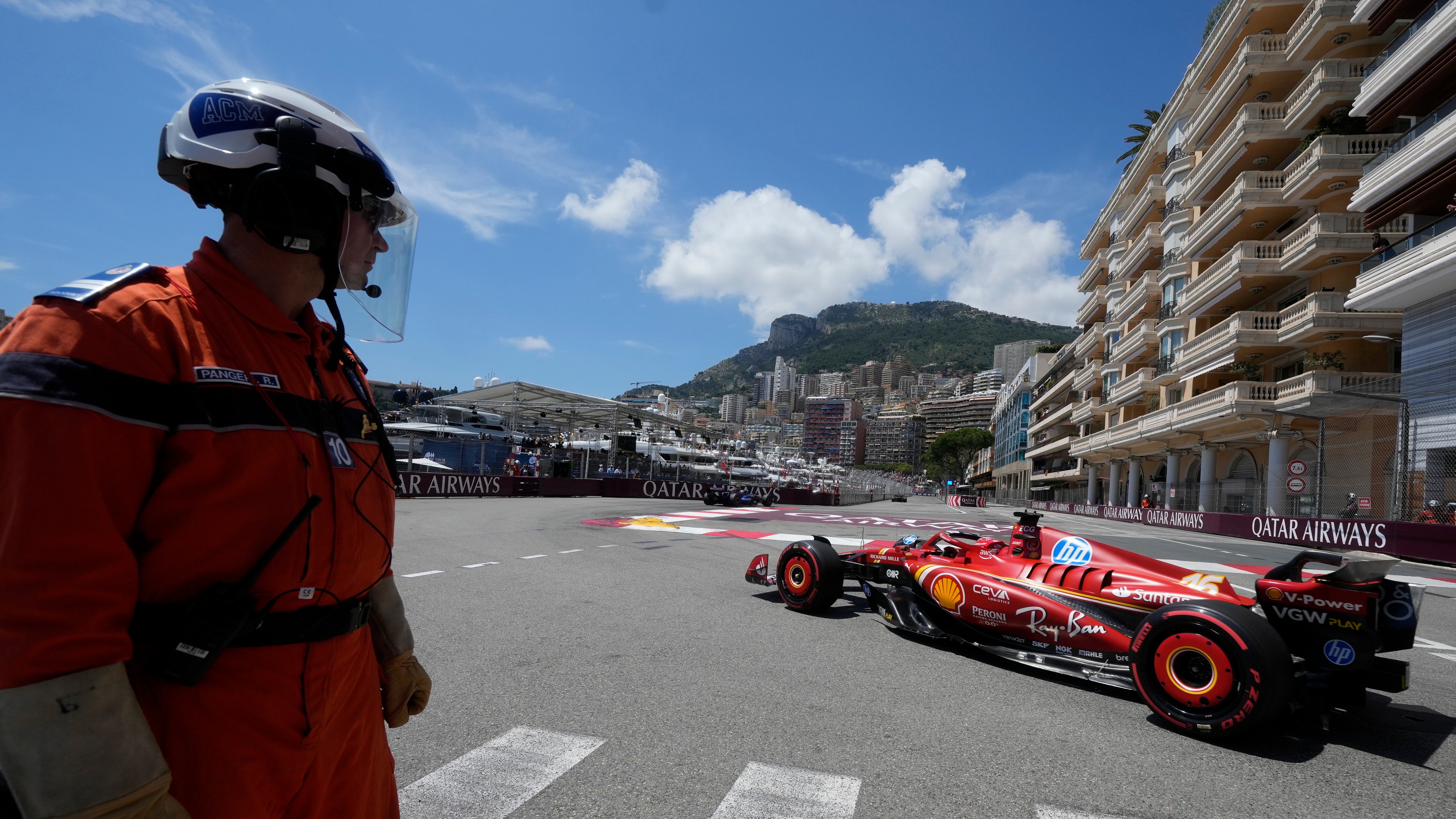 Charles Leclerc topped the timesheets for Ferrari ahead of qualifying (Luca Bruno/AP)