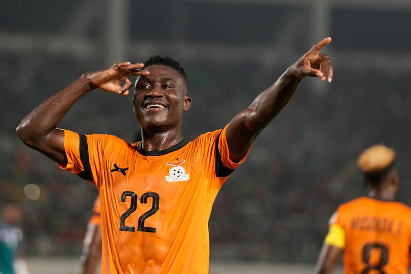 Kings Kangwa put Zambia ahead (Themba Hadebe/AP)