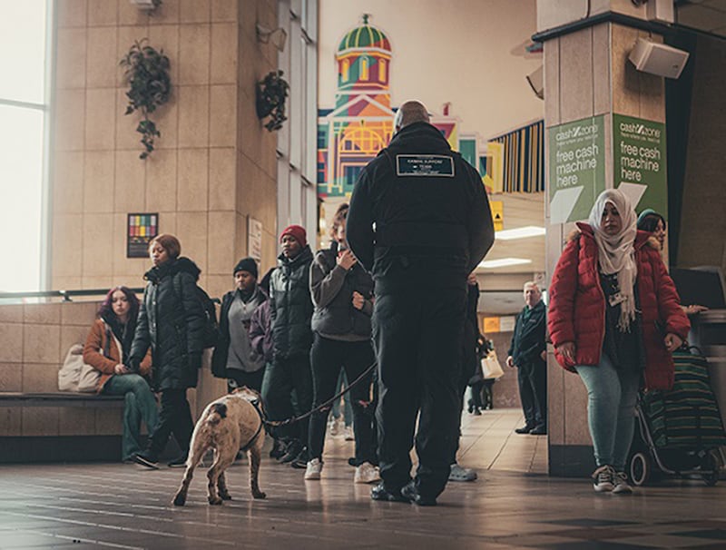 A Cleveland Police officer on patrol during County Lines Intensification Week in March