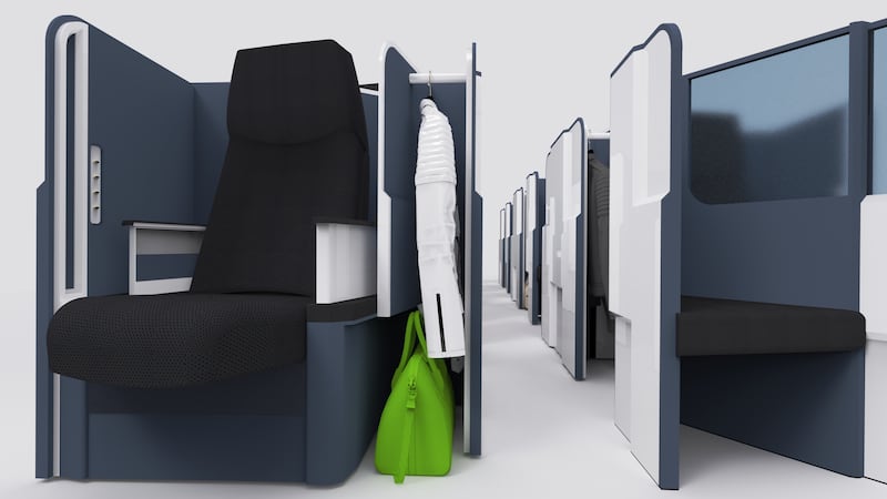 The seat can be converted from an upright position to a flat bed using a mechanical system