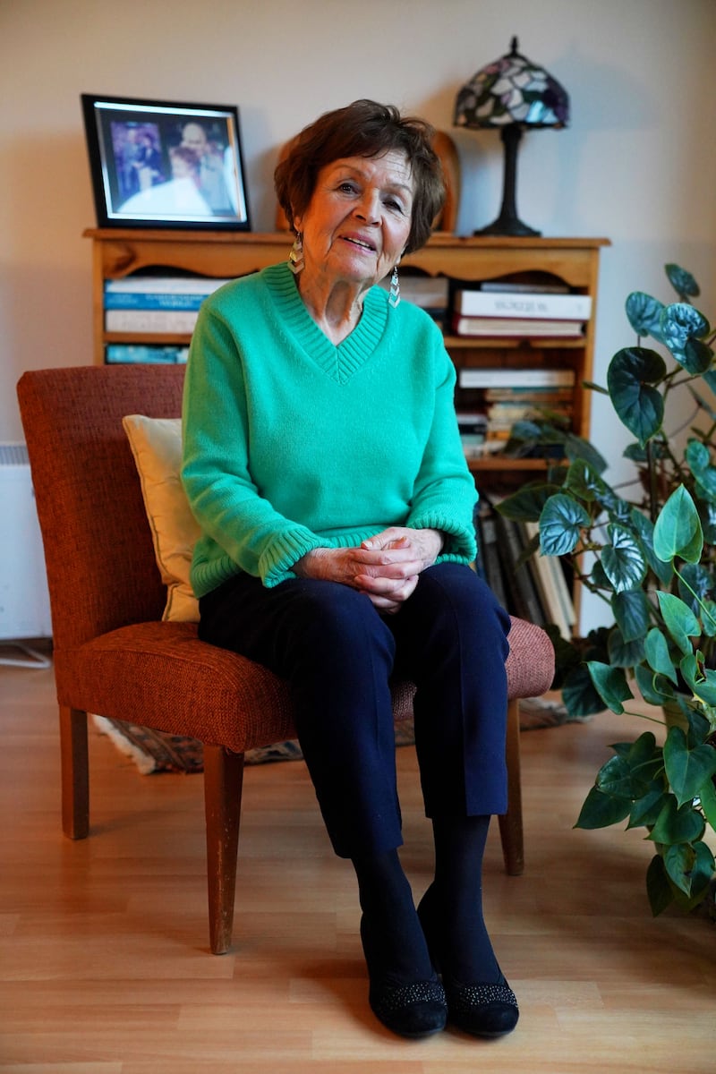 Holocaust survivor Janine Webber in her north London home during an interview with the PA news agency ahead of Holocaust Memorial Day. Picture date: Thursday January 16, 2025. PA Photo. See PA story MEMORIAL Holocaust Webber. Photo credit should read: