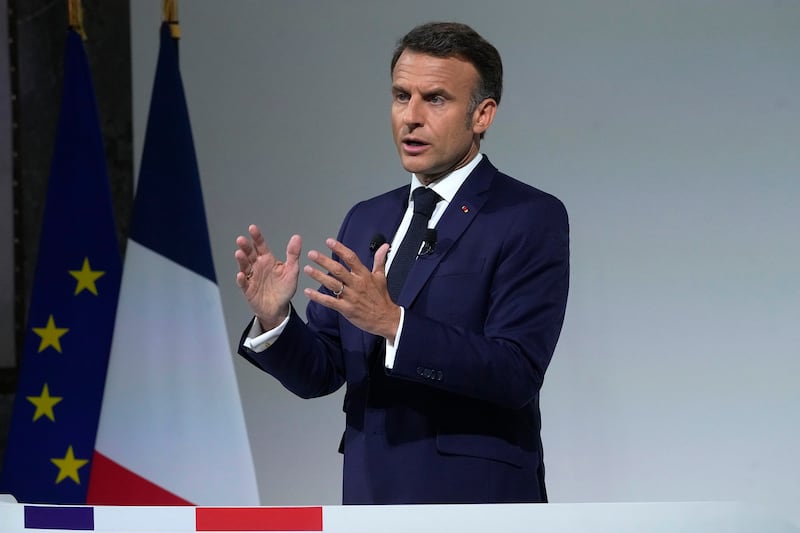 President Emmanuel Macron called a snap national election following a humbling defeat by the National Rally party in the European Parliament election (Michel Euler/AP)