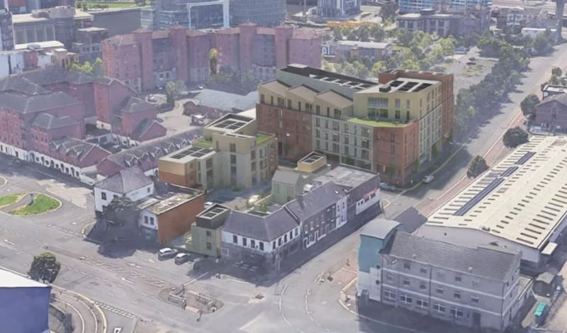 An artist's impression of Belfast Harbour's new social/affordable housing scheme in the Sailortown area.