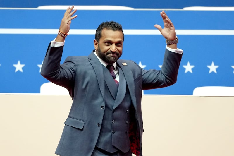 Kash Patel, President Donald Trump’s pick to be the director of the FBI, arrives to speak at an Inauguration parade (Matt Rourke/AP)