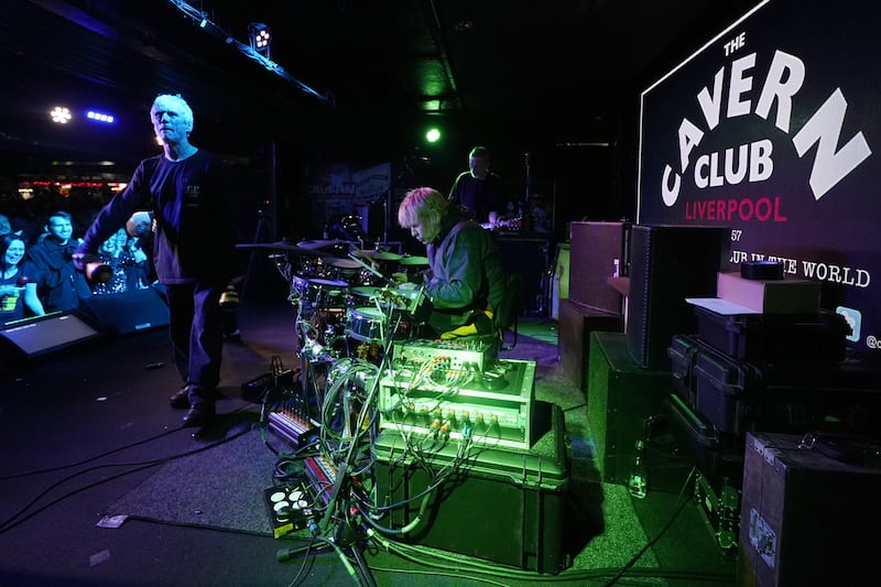 Zak Starkey, son of Sir Ringo Starr, plays drums with his band Mantra Of The Cosmos at the Cavern Club in Liverpool