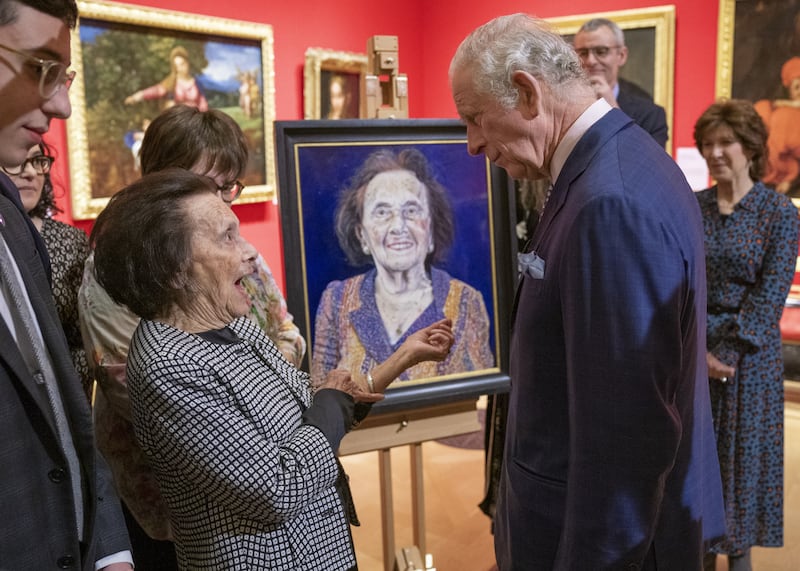 Lily Ebert met the then Prince of Wales in January 2022 when a portrait of her was unveiled