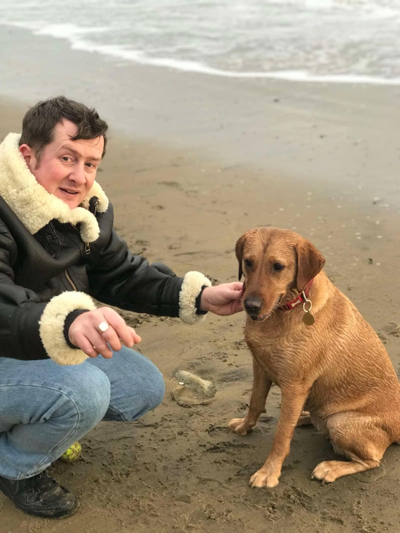 Jim Rayner with his dog called Thearle