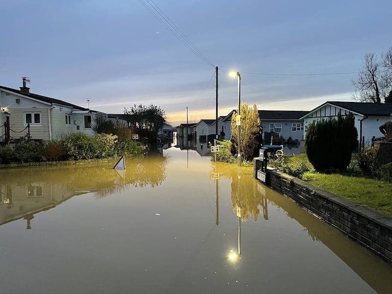 Flooding from the River Trent has also affected houses