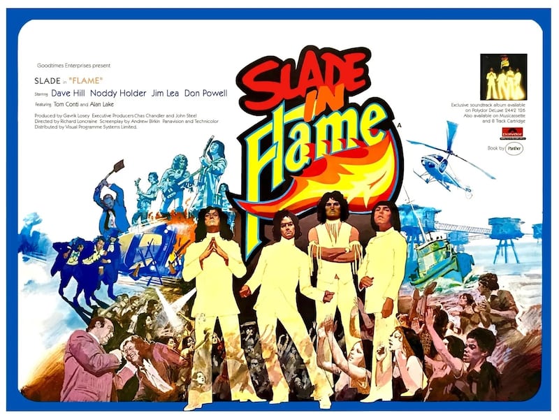 The poster for Slade in Flame