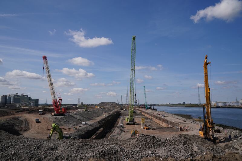 A view of the construction site at Teesside Freeport, Teesworks, in Redcar