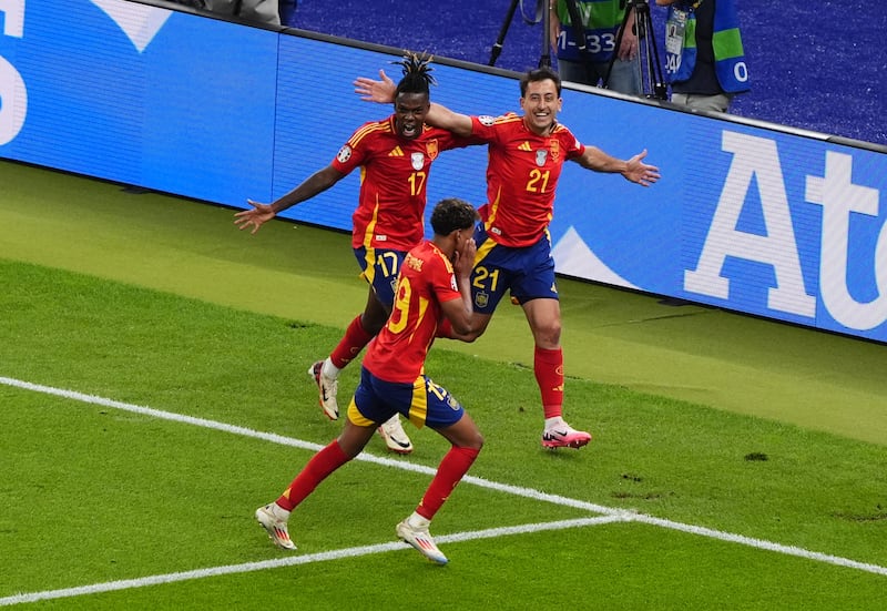 Mikel Oyarzabal celebrates what proved to be the match-winning goal