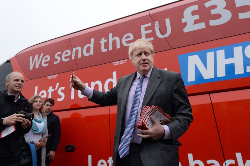 Boris Johnson led the official Vote Leave campaign bus in the Brexit referendum