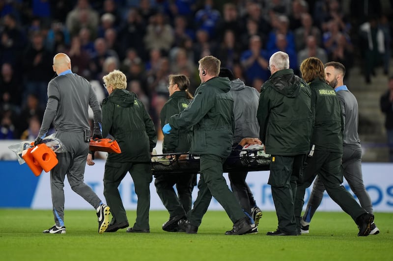 Rodrigo Bentancur was carried off on a stretcher after sustaining a head injury