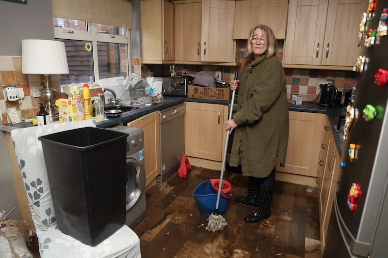 Sand bags flooding Co Tyrone coalisland