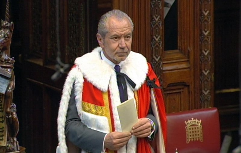 According to the parliamentary record, Lord Sugar’s last spoken contribution in the House of Lords was in October 2018