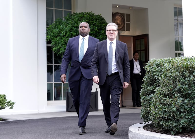 Prime Minister Sir Keir Starmer and Foreign Secretary David Lammy at the White House in September 2024 following talks with Joe Biden