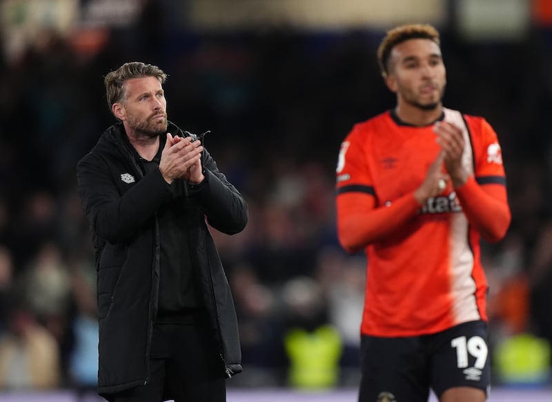 Luton manager Rob Edwards, left, believes the club’s action can help deliver change