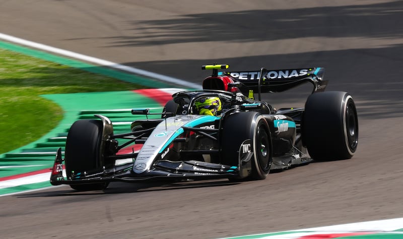 Lewis Hamilton trails team-mate George Russell by 12 points in the standings