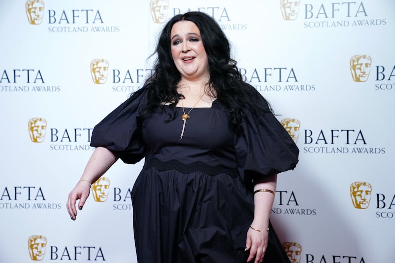 Ashley Storrie arriving at the Bafta Scotland Awards