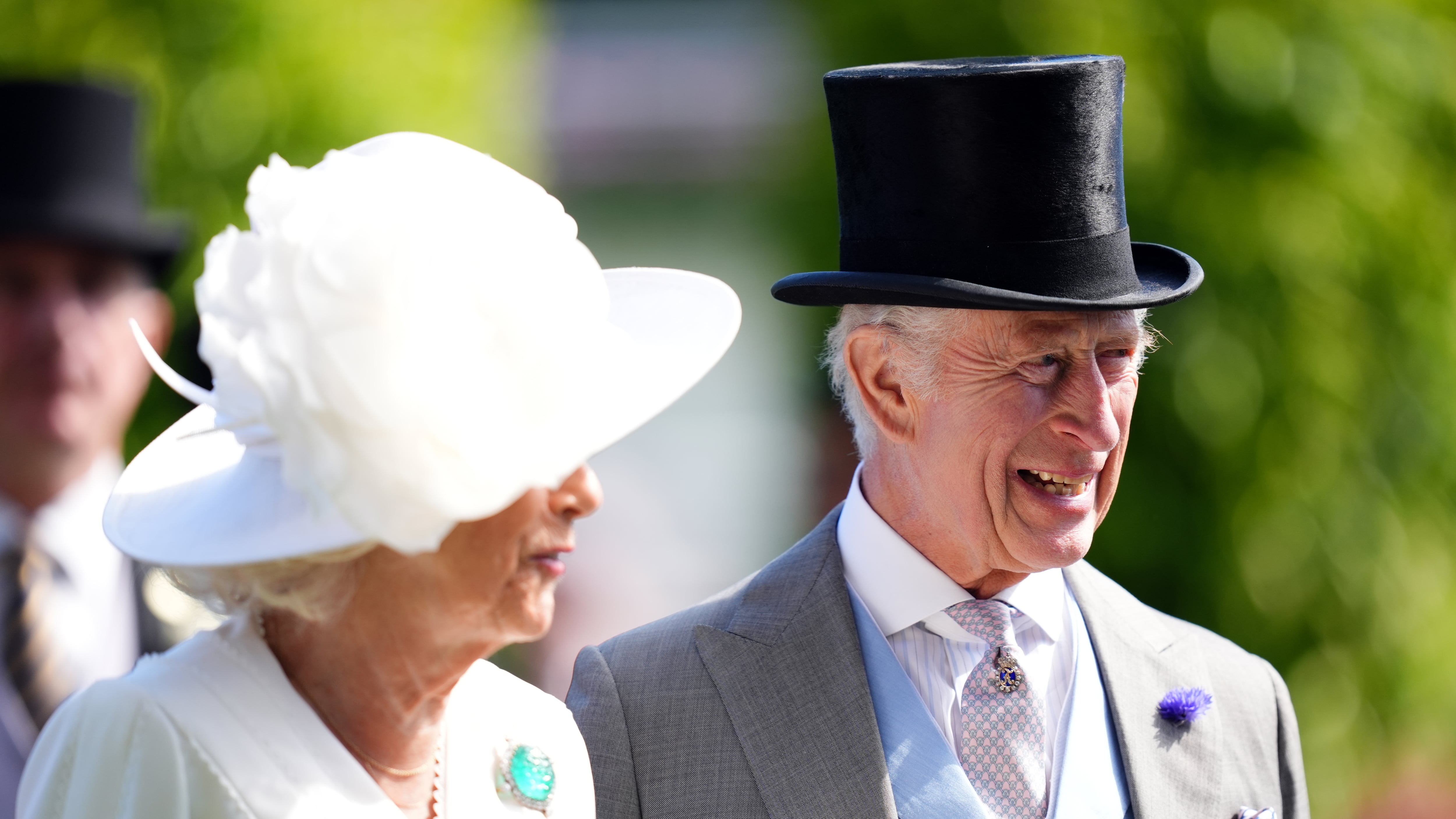 The King and Queen on day three of Royal Ascot at Ascot Racecourse, Berkshire