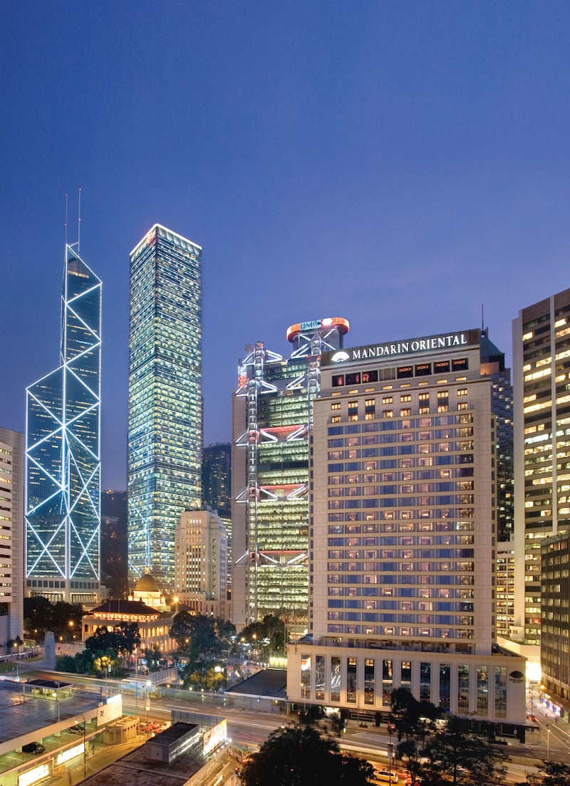 The Mandarin Oriental hotel in Hong Kong