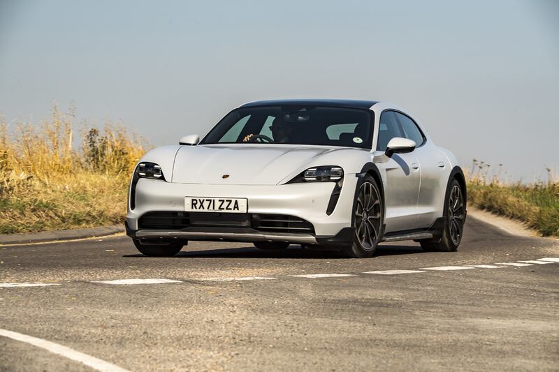 The tent can be fitted to Porsche’s electric Taycan