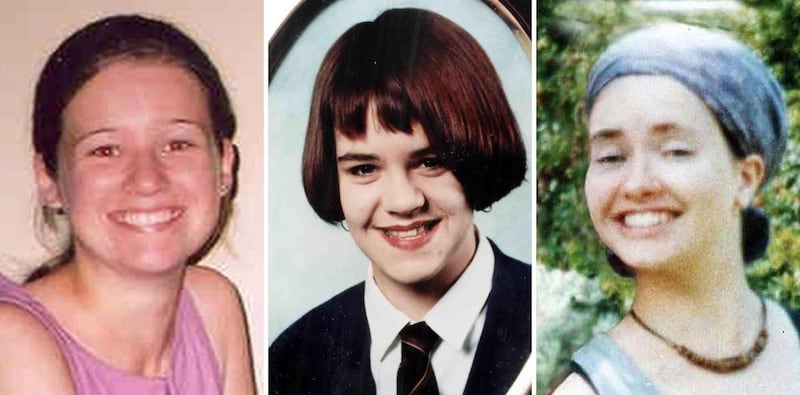 The victims of serial killer Peter Tobin (left to right) Angelika Kluk, Vicky Hamilton and Dinah McNicol