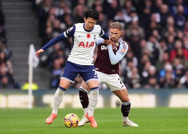 Postecoglou said it was always the plan for captain Son Heung-min (left) to come off in the second half