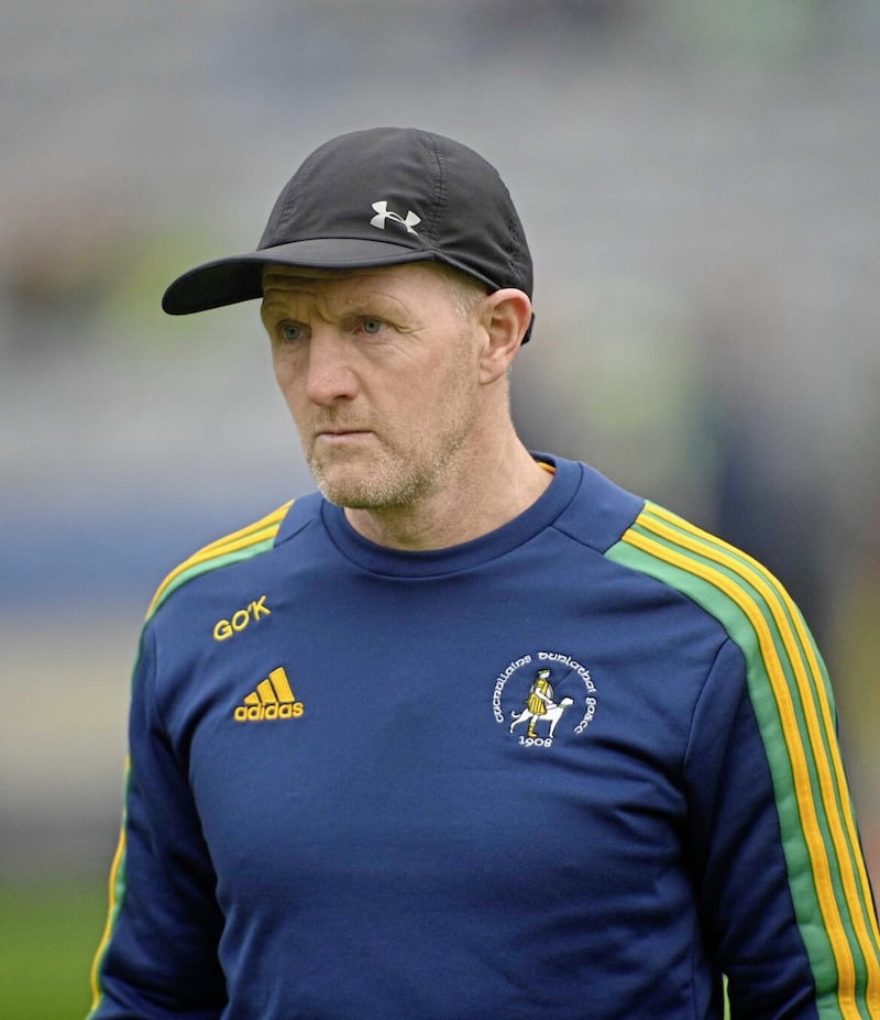 Dunloy V ballyhale Shamrocks all Ireland senior club championship final. Pictured is Dunloy manager Gregory O'Kane. Picture Mark Marlow 