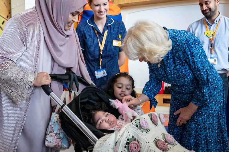 The Queen meets families helped by Roald Dahl’s Marvellous Children’s Charity