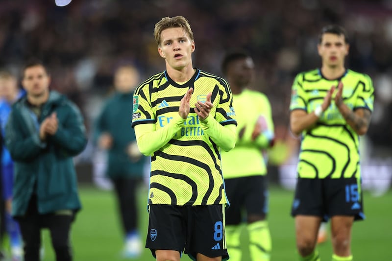 Martin Odegaard came off the bench to grab Arsenal's consolation goal in the 3-1 Carabao Cup loss at West Ham