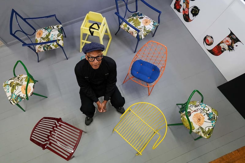 Jay Blades unveils Chelsea Flower Show upcycled chairs