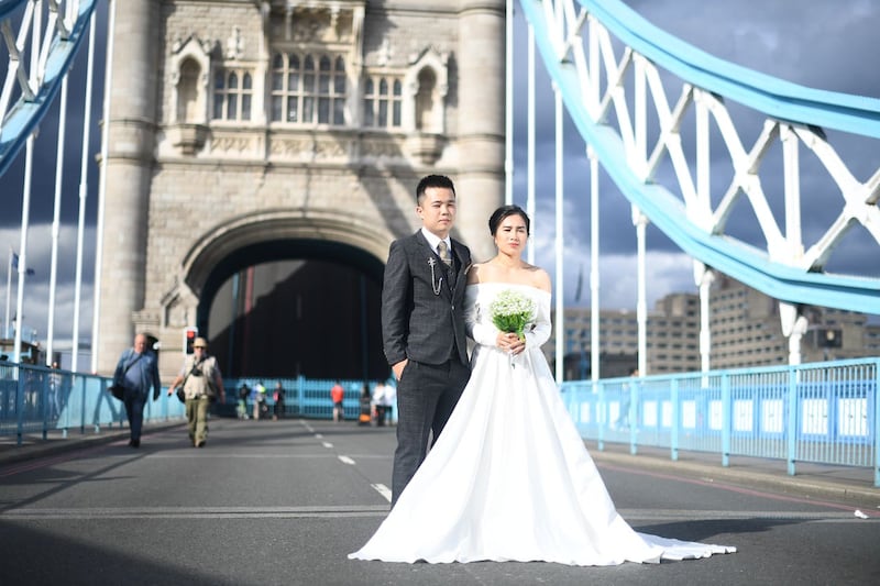 Tower Bridge stuck open