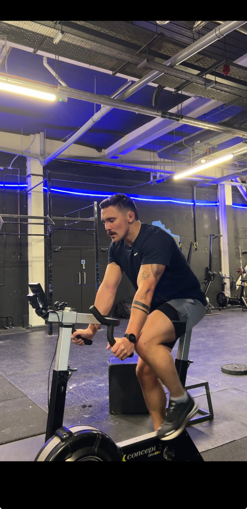 Joey Jones will also be taking on a marathon challenge where he will cover 26.2 miles each on a bike, a ski ergometer and the rowing machine (Joey Jones)