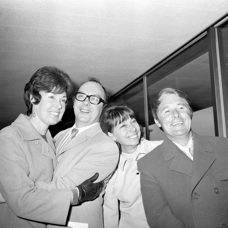 Comedian Eric Morecambe and his wife Joan and Ernie Wise and his wife Doreen