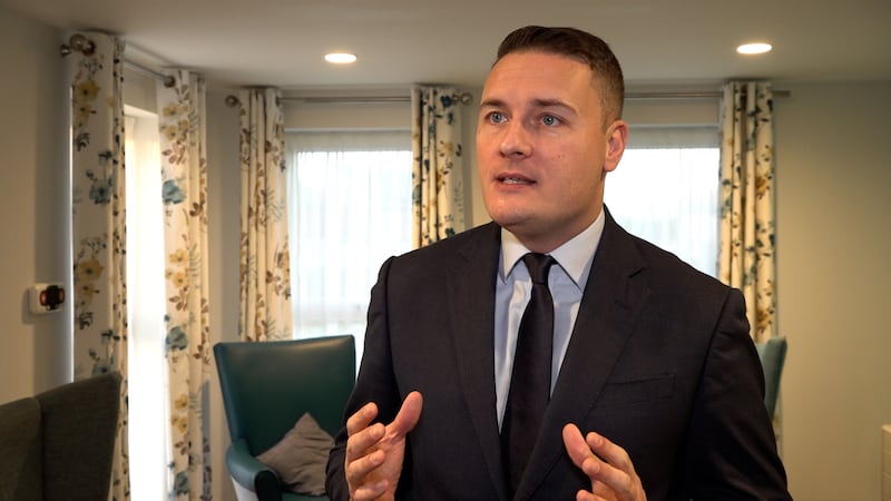 Health Secretary Wes Streeting speaking to staff and residents during a visit to a residential care home in Carlisle, as part of a social care announcement