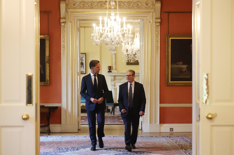 Nato’s Mark Rutte and Sir Keir Starmer in 10 Downing Street