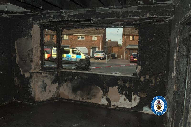 The damage caused in the arson attack