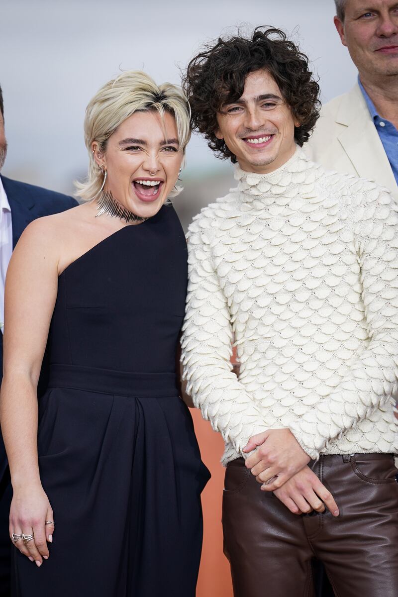 Florence Pugh and Timothee Chalamet